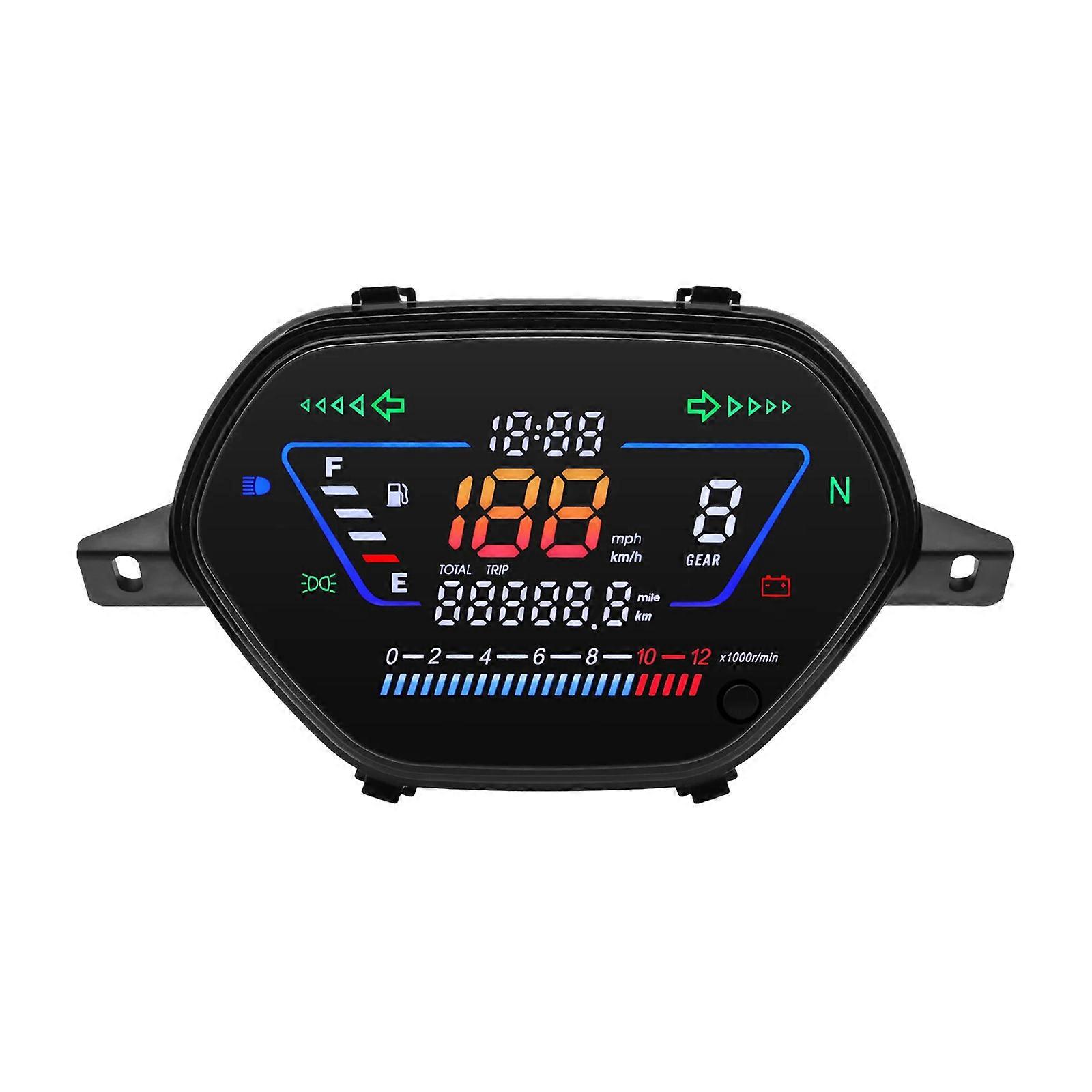 Advanced Motorcycle Instrument Cluster with Clock & RPM Motorcycle Digital Display Motorcycle Accessories for WAE100