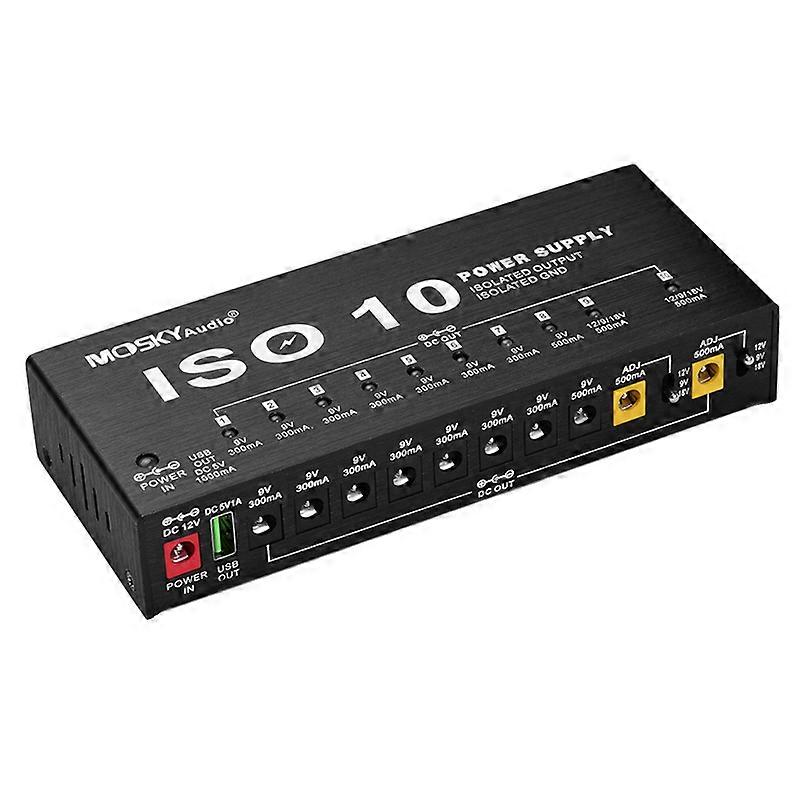 ISO-10 Gitarren-Effektpedal-Netzteil EU-Stecker