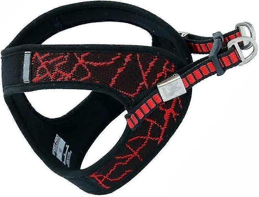 犬のひも犬のペットハーネスの襟のための大きい中型小さい犬の付属品の犬の導きベルトのストラップの快適なハーネスのベストペット用品(色:赤、サイズ