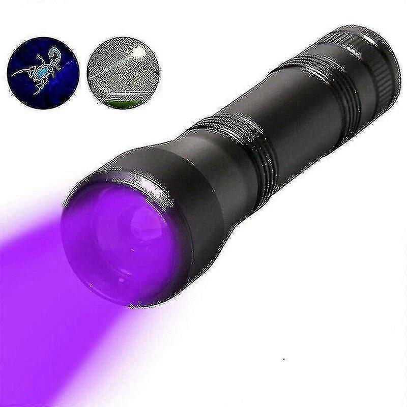 25000lm Uv Torch Outdoor Lighting 5 Modes Led Uv Flashlight Zoomable Lantern