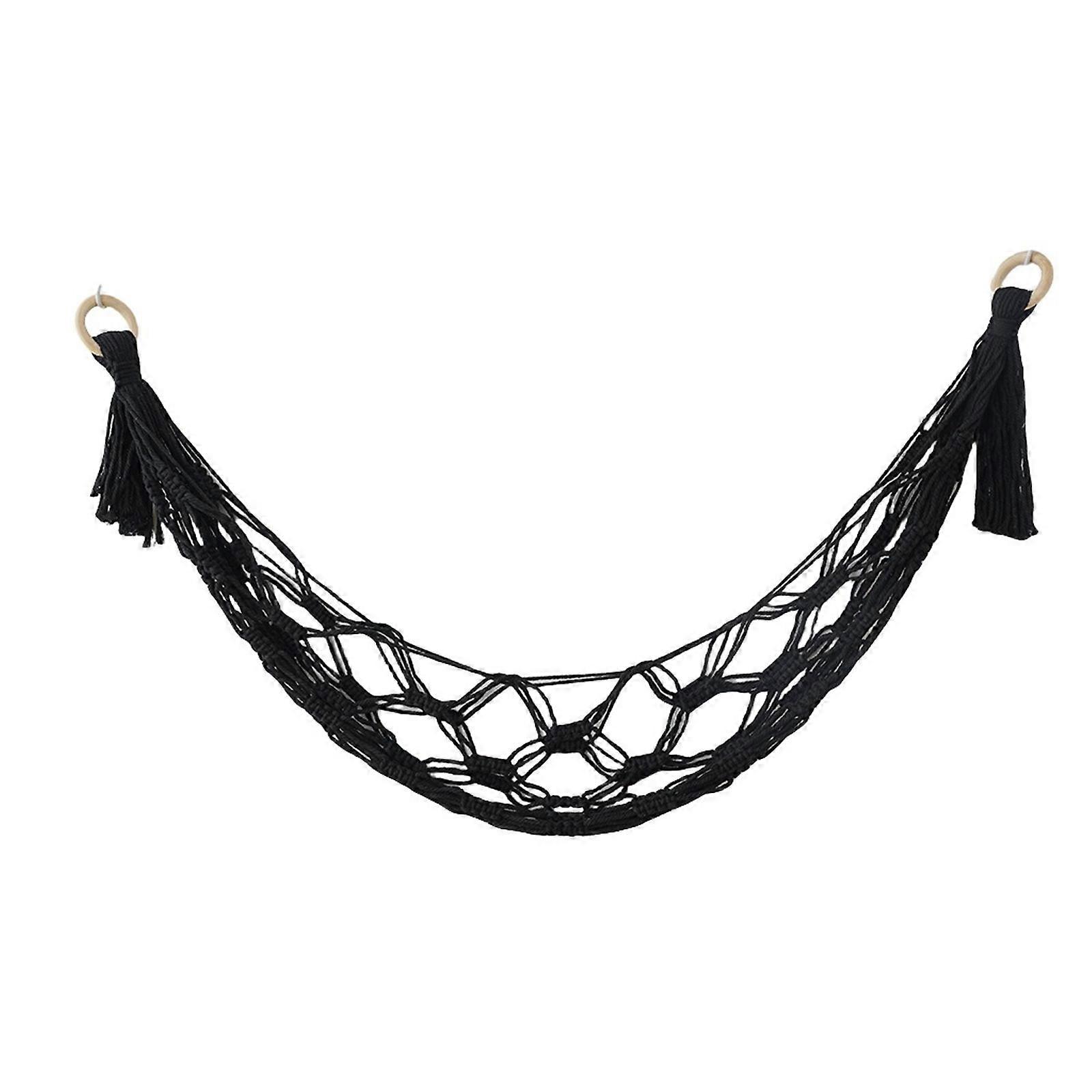 Plush Toy Net Hammock Handwoven Cotton Rope Hanging Net for Nursery Kid Room and Playroom Stuffed Animal Display Holder