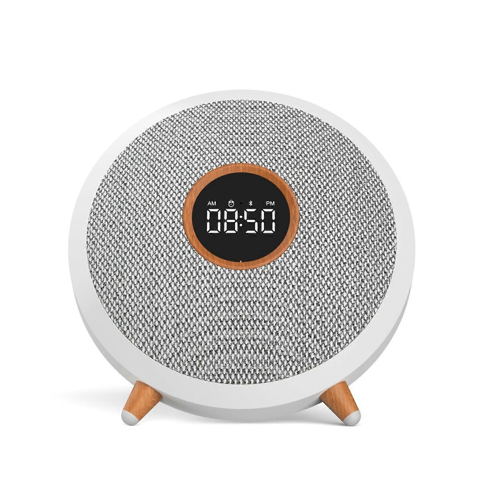 Bluetooth-yhteensopivat kaiuttimet Kannettavat äänekkäitä langattomia stereokaiuttimia LED-valolla Ulkokaiuttimet kotijuhliin Valkoinen