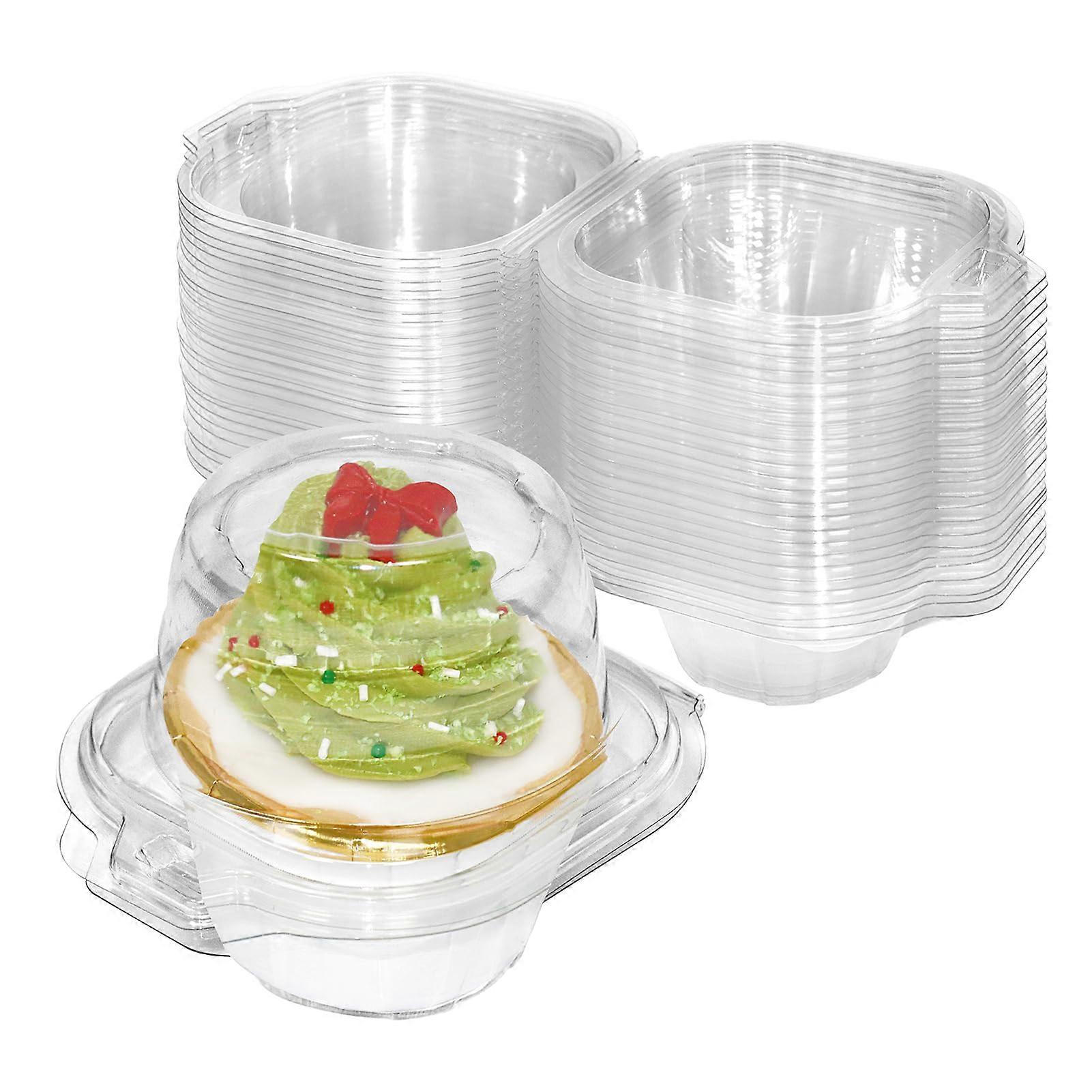 Einzelne Cupcake-Behälter Einweg-Cupcake-Halter aus Kunststoff