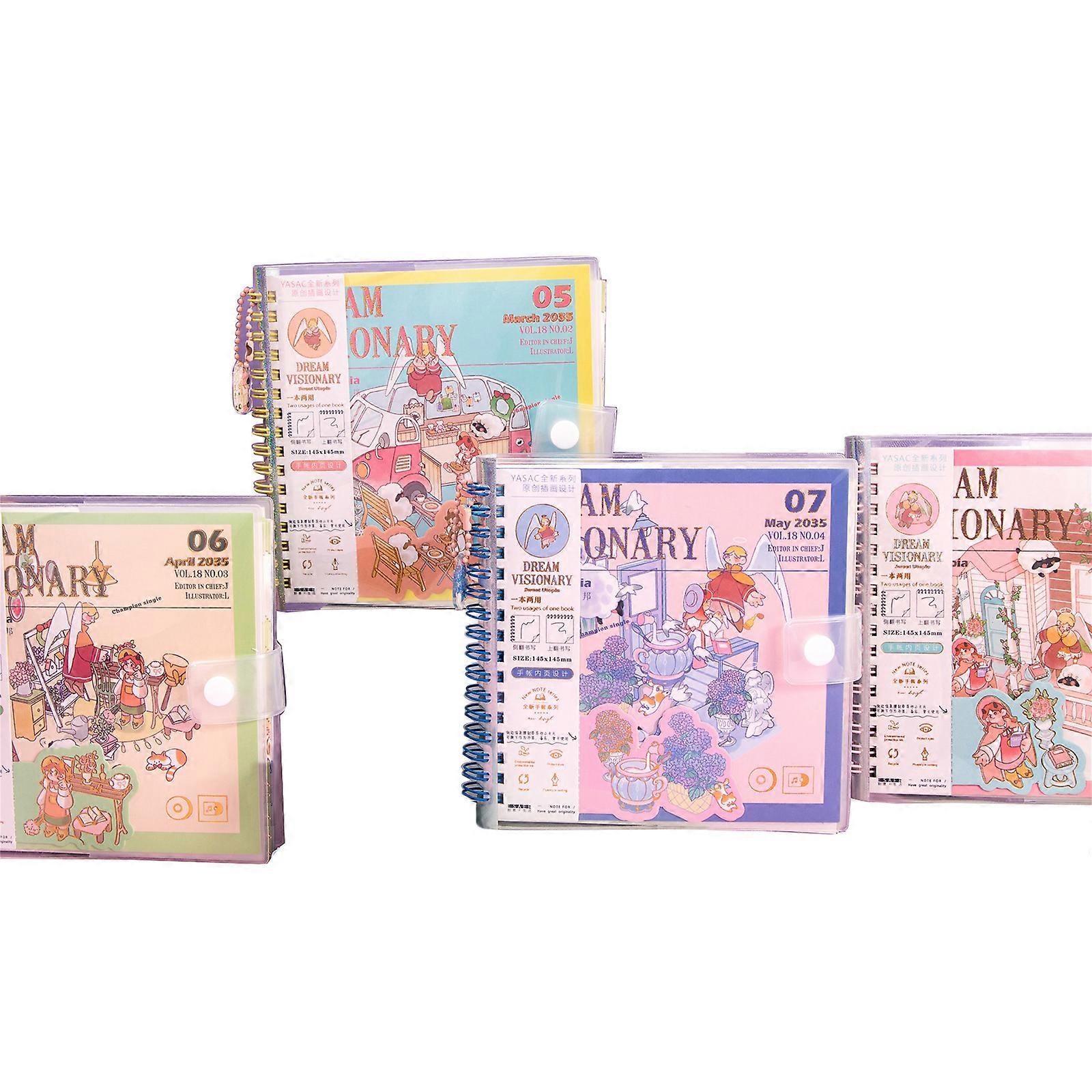Cute Pocket Diary Notebook Ink-proof Planner Notepad 192Pages Smoothly Write for Writing Doodling Drawing Note Taking 4x