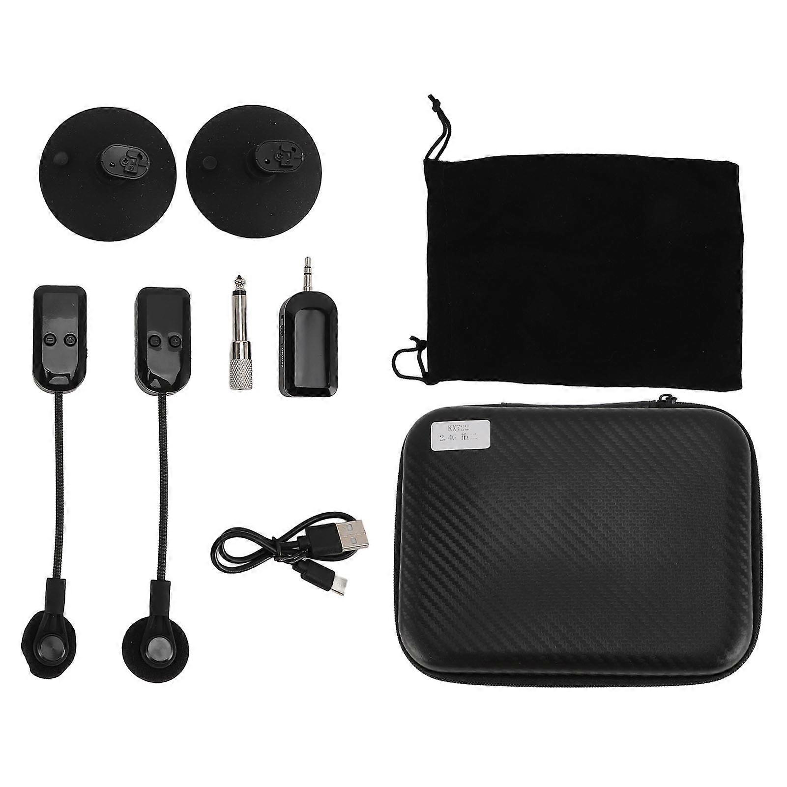 2.4GHz Wireless Saxophone Microphone 360° Rotation Stable Violin Microphone for Performance