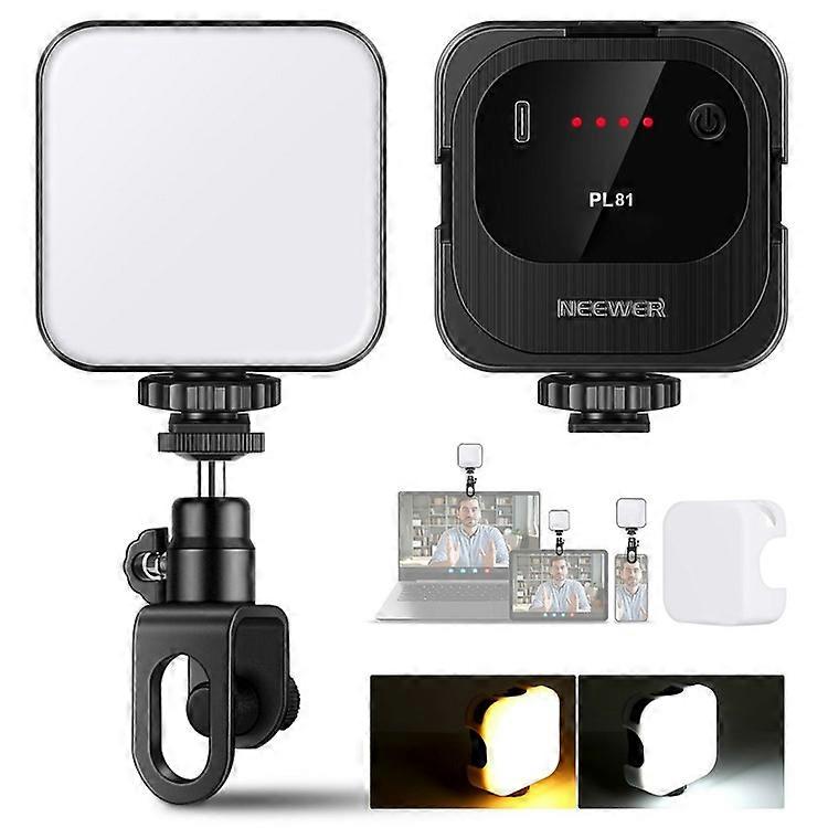 NEEWER PL81 Clip On Selfie Light for Phone / Laptop with Cold Shoe for Streaming Video Vlogging Lighting