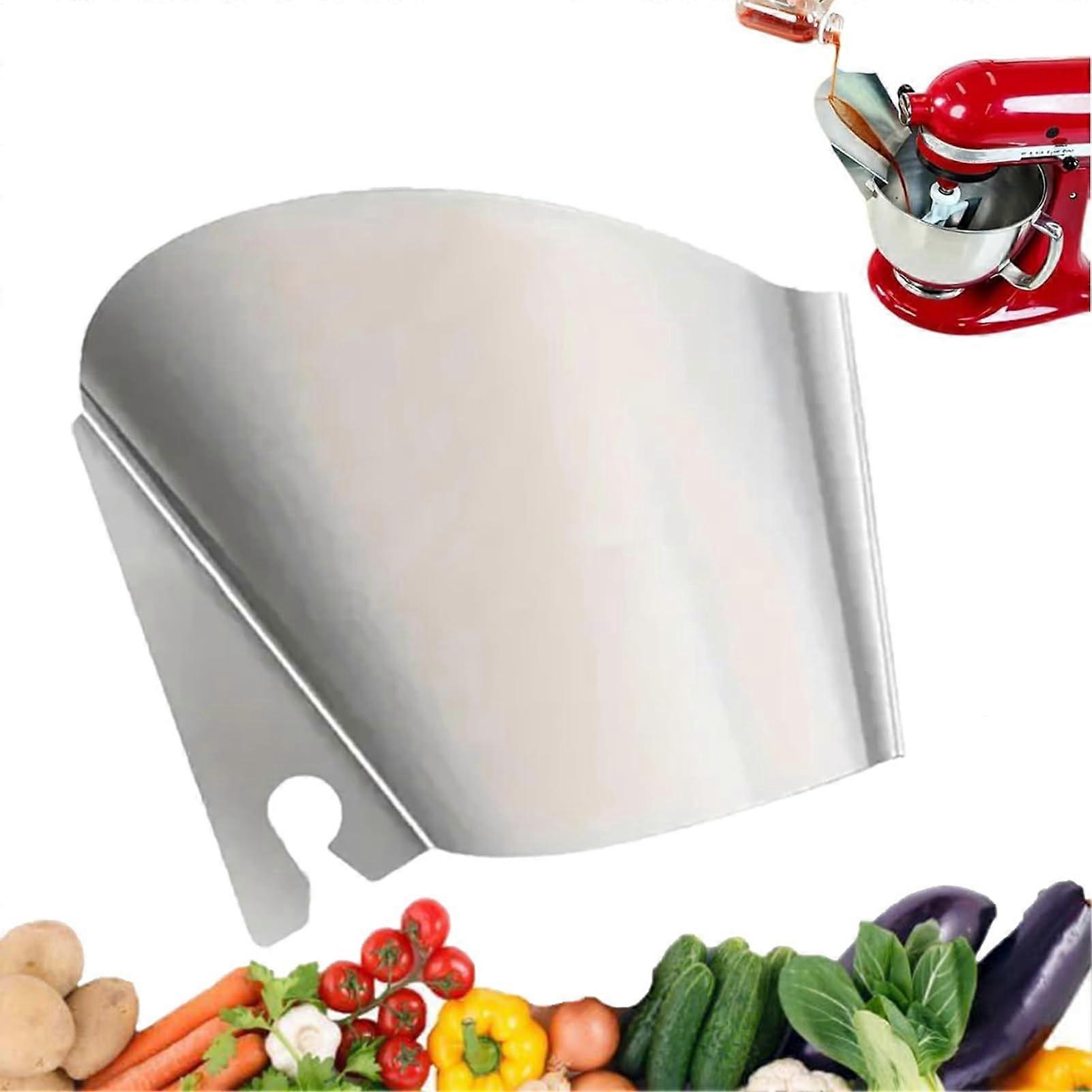 Kitchen mixer pouring shield Stainless steel chute Splatter cover for stand mixer