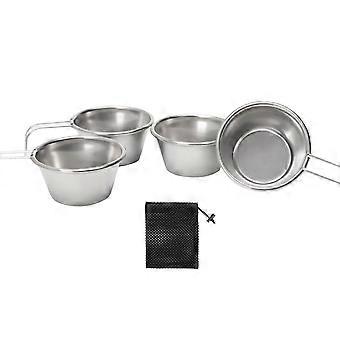 Campingkokekar Multifunksjonell Rustfritt Stålkopp med Krokhåndtak 50ml Kapasitet For Fotturer Backpacking Eventyr Flerfarget