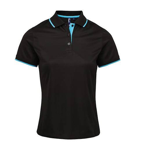 Premier Womens/dames Contrast Coolchecker poloshirt