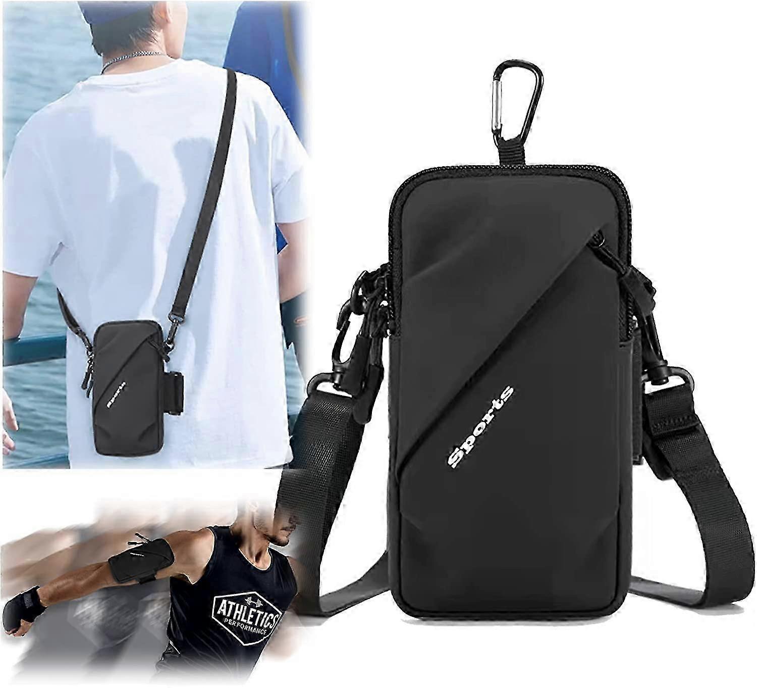 Small Crossbody Shoulder Bag with Arm Band for Phone, Compatible with Various Smartphones, Ideal for Running, Walking, Hiking, and Biking (6