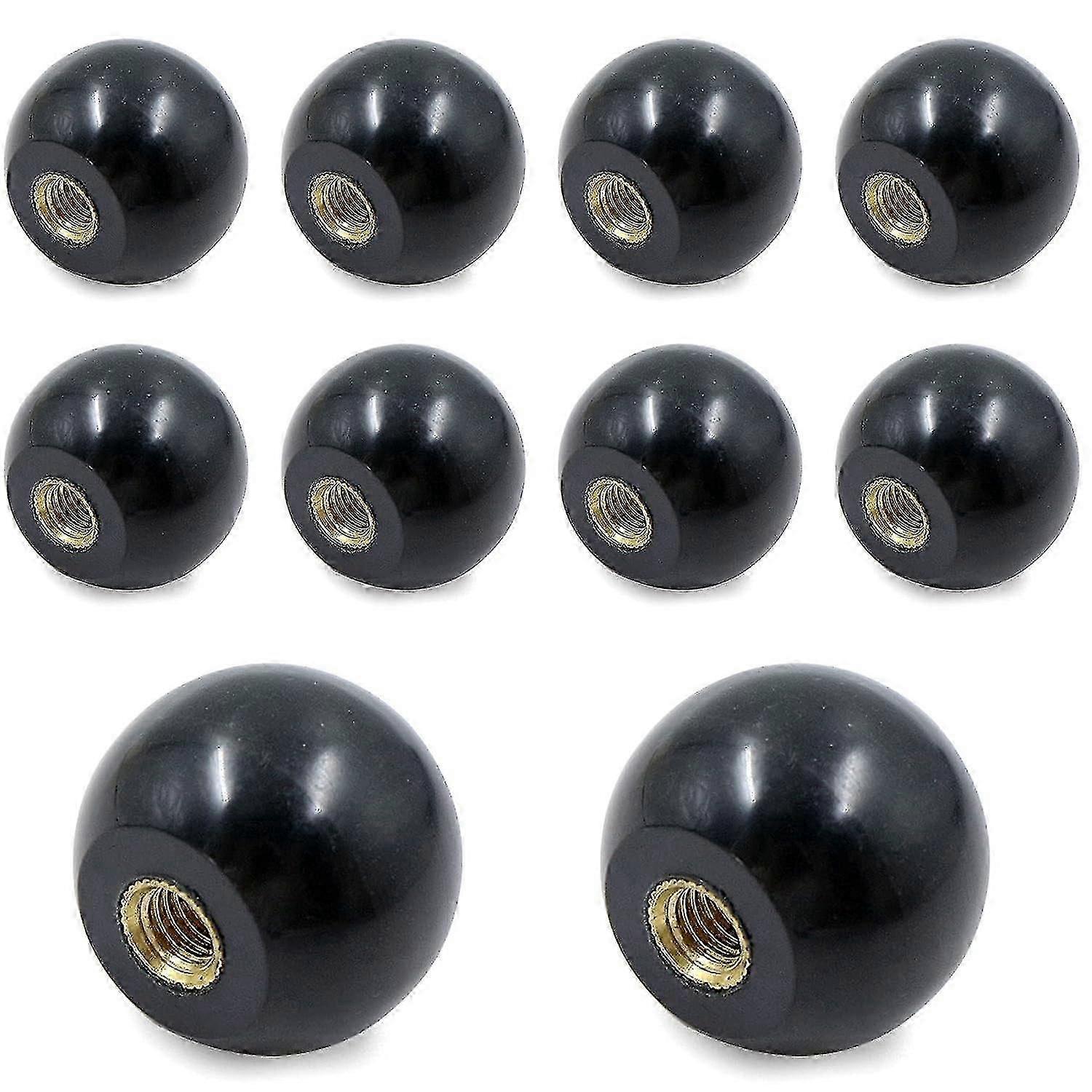 M6 * 25mm الباكليت عازل الكرة مقبض مع الجوز النحاسي - 10 قطع مقبض الخيط الأنثوي لأدوات الآلات