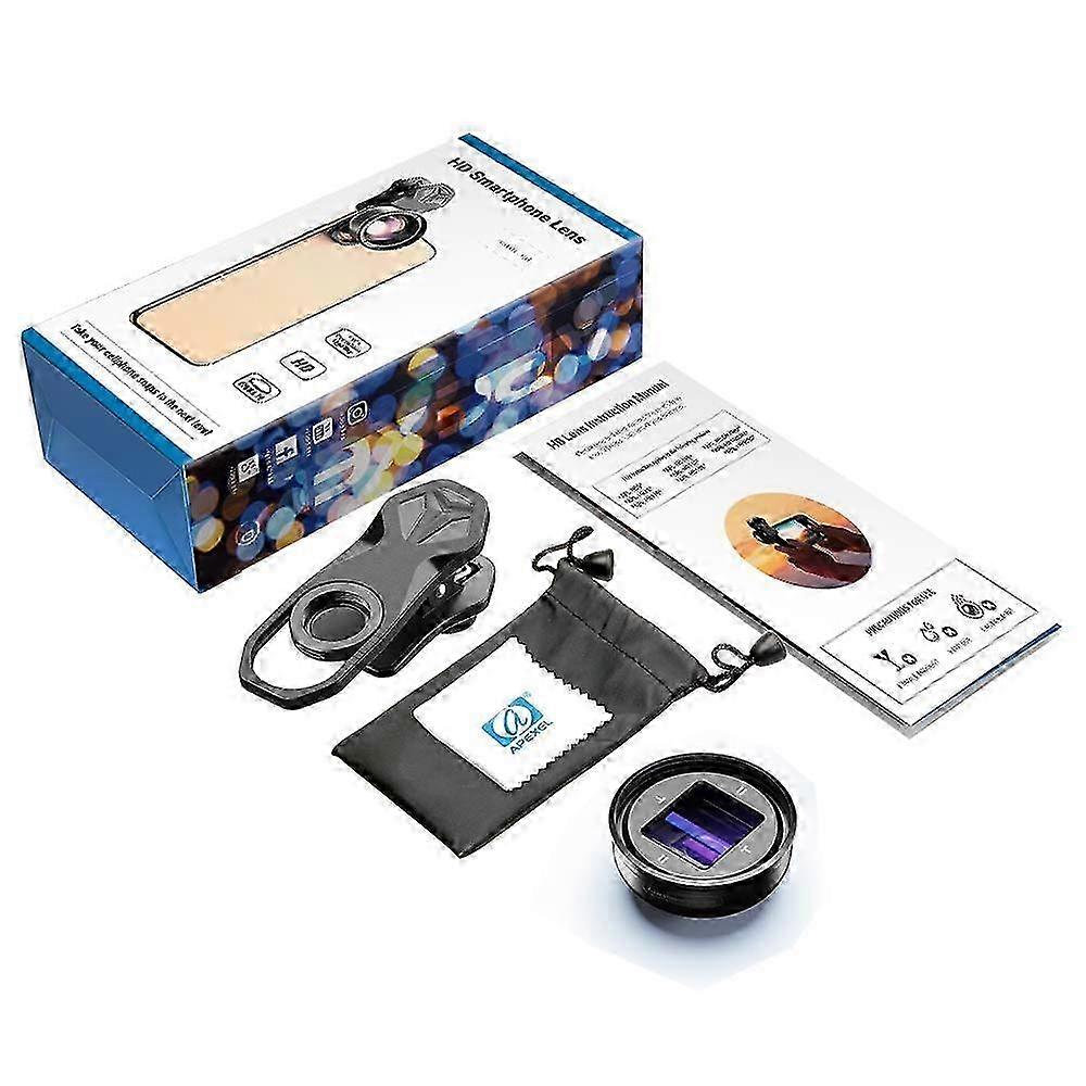 2in1 0.45X 広角 + 12.5X マクロプロフェッショナル HD 電話カメラレンズ 互換性のあるブランド用