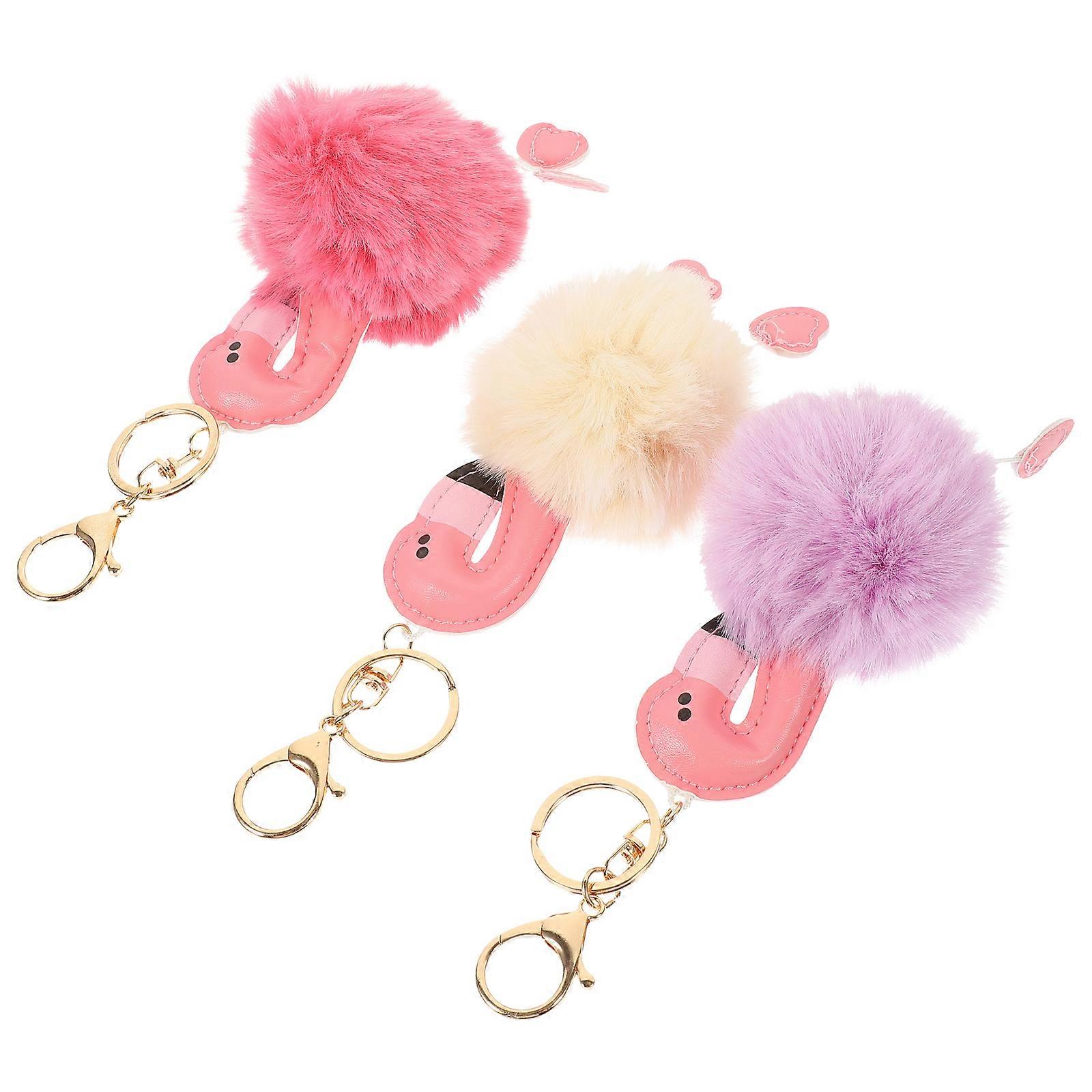 Fluffy Keychains Designed for Women, Organize Keys with Style, Durable Alloy Chain