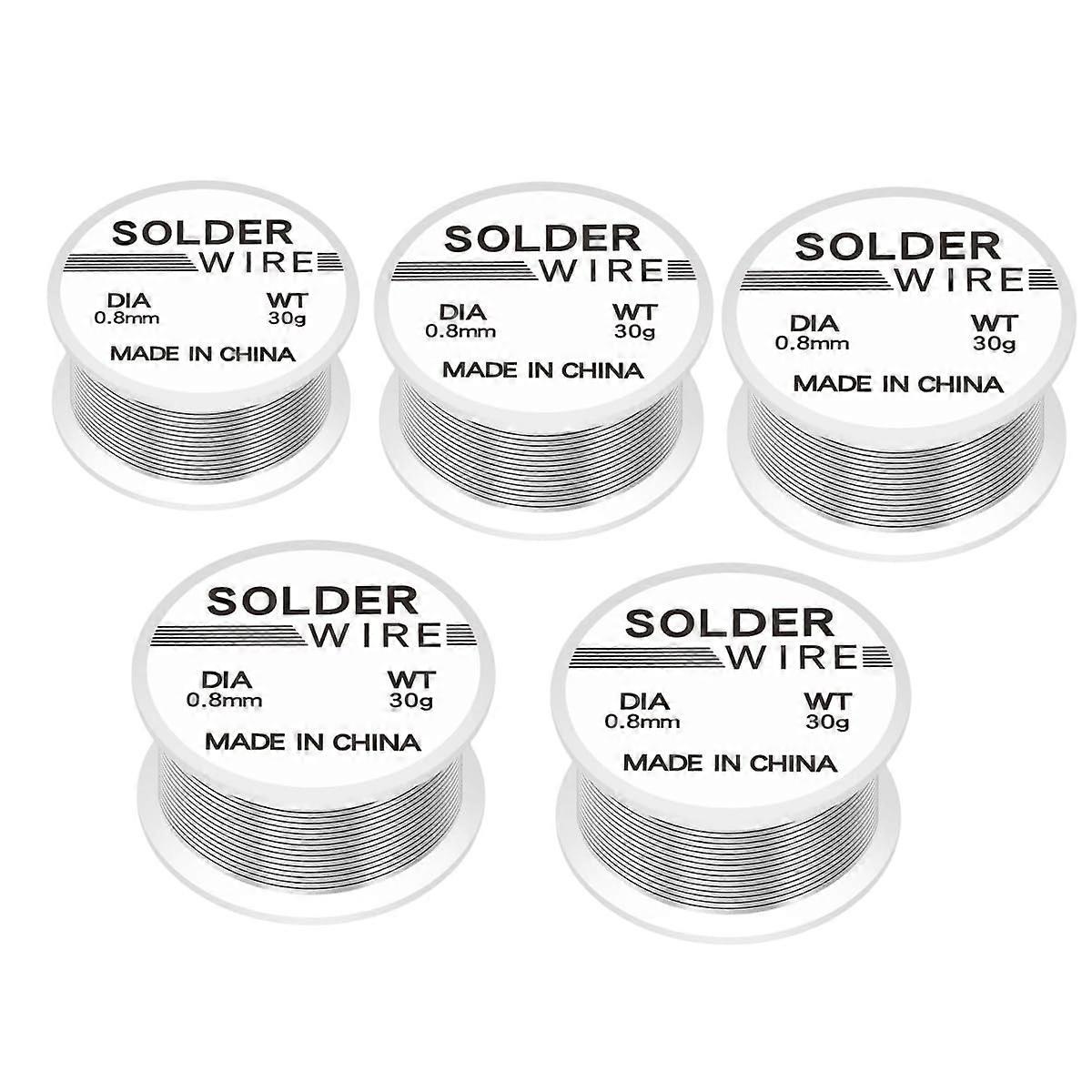 Solder Wire, 0.8 mm, 30 g, 5 Pieces, Solder Wire, Soldering Wire