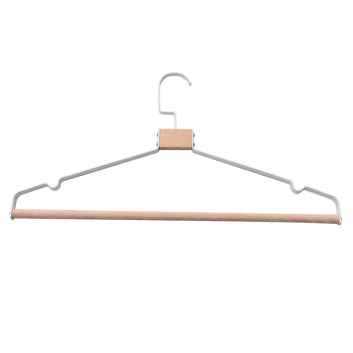 Wood Hangers For Clothes Metal Use Rotatable 5Pcs