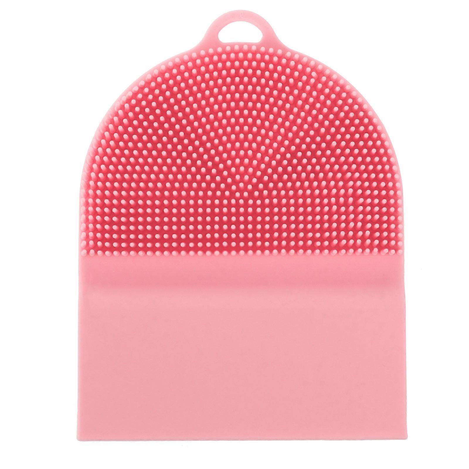 Kitchen Scrubber Dish Washing Scrubbers Decontamination Brush Silicone Quartz 12x9x0.8cm Flat Simple Design 1Pack