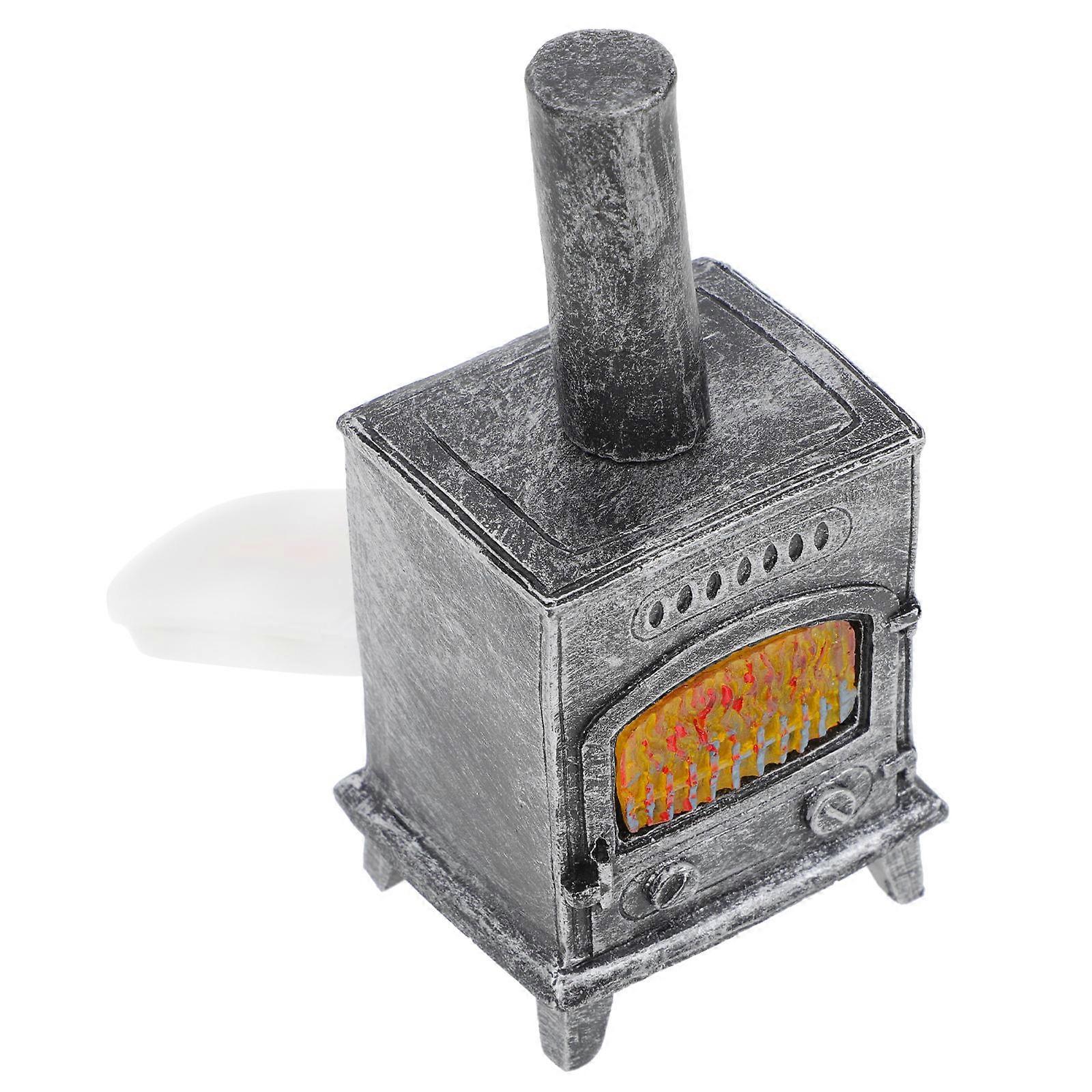 Miniature Fireplace Model Resin Fireplace Decorative Mini House Shape Home Decoration 1Pcs