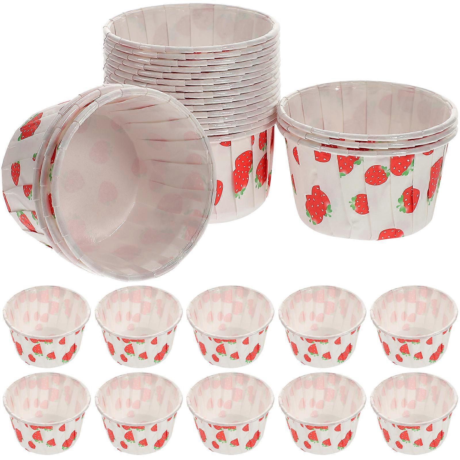 Muffin Baking Cups Storage Heat Resistant For Home Users Bakeries Western Restaurants 100Pcs