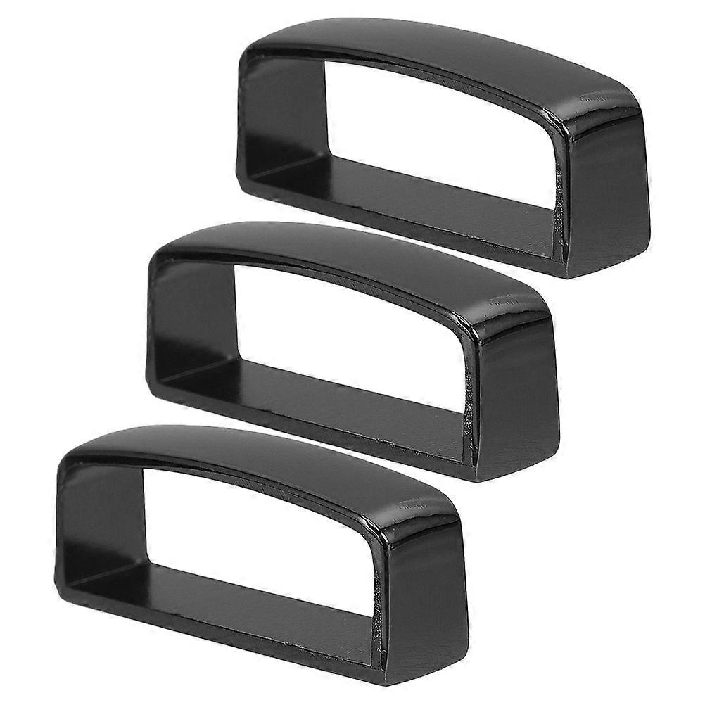 Belt Loop Keeper Zinc Alloy Belt Fixing Daily Use Black 4.20X1.70X1.00CM 3Pcs
