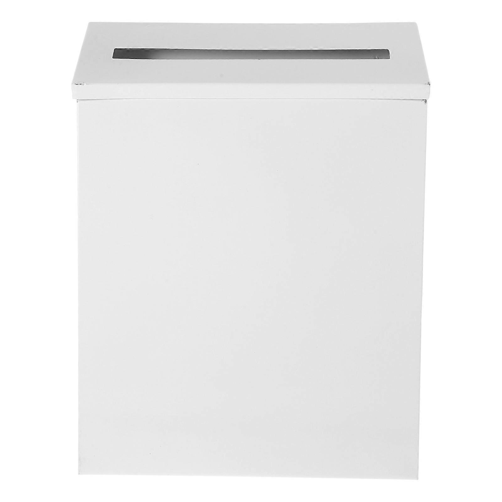 Metal Wall Mounted Mailbox White Rustic Elegance, Spacious Storage and for Storage Use Wall Mailbox