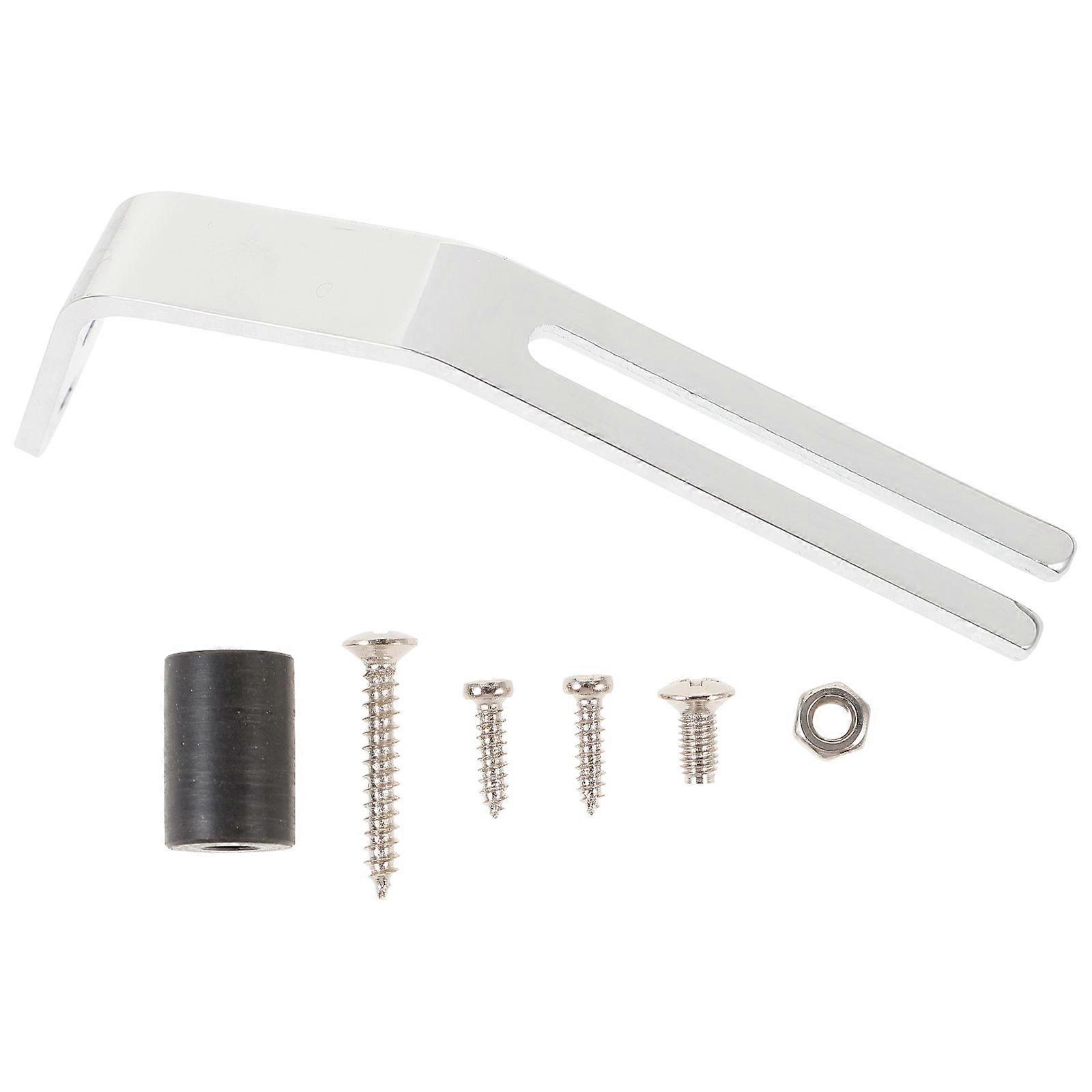 1pc Jazz Guitar Mounting Bracket Support Durable Luthier Tool For Easy Installation Scratch Plate Accessory With Screws Nut