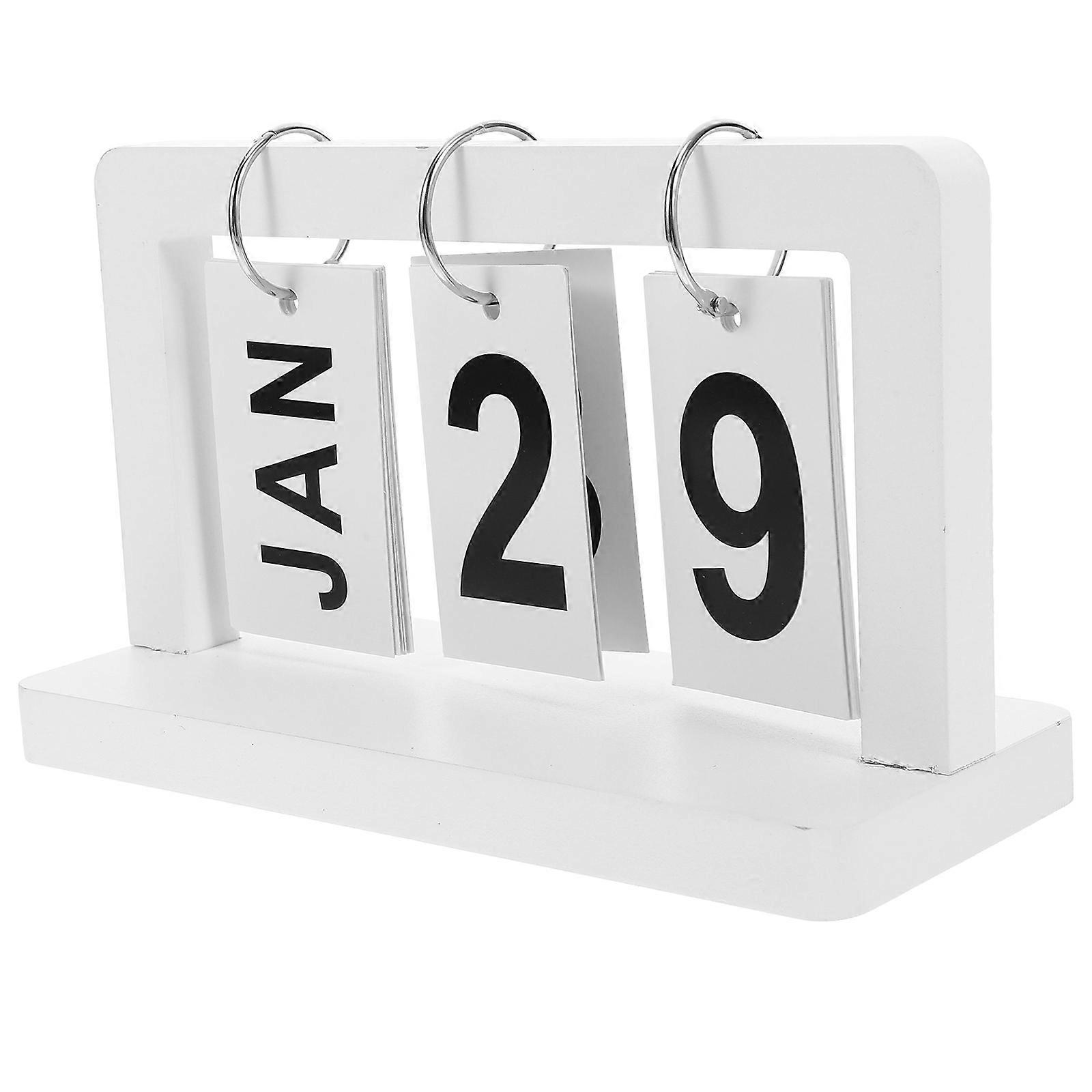 Office Decor Desk Calendar Multi-Functional Rectangular Wood Material For Offices 1Set