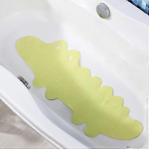 s Bath Mat, NonSlip, Machine Washable, Shower Mat (Green Crocodile)
