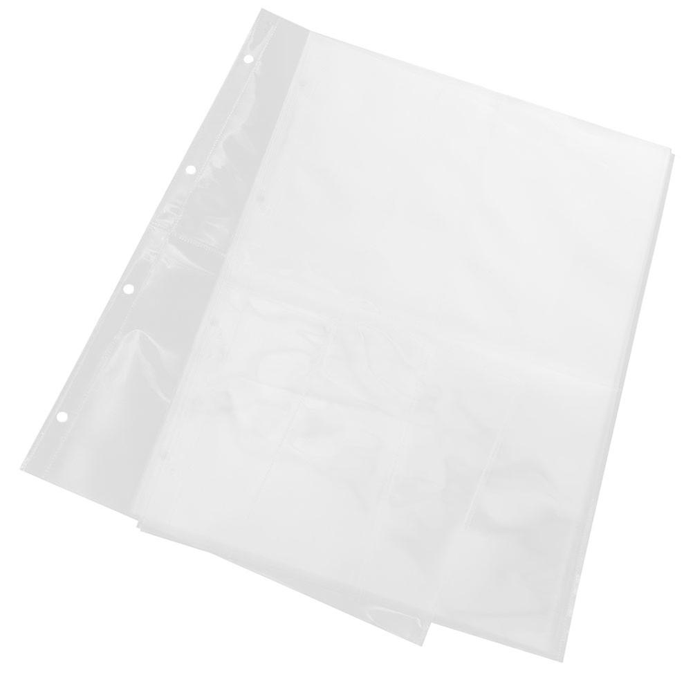 20 Sheets Clear Photo Sleeves for Album Refill Transparent Replacement Pages