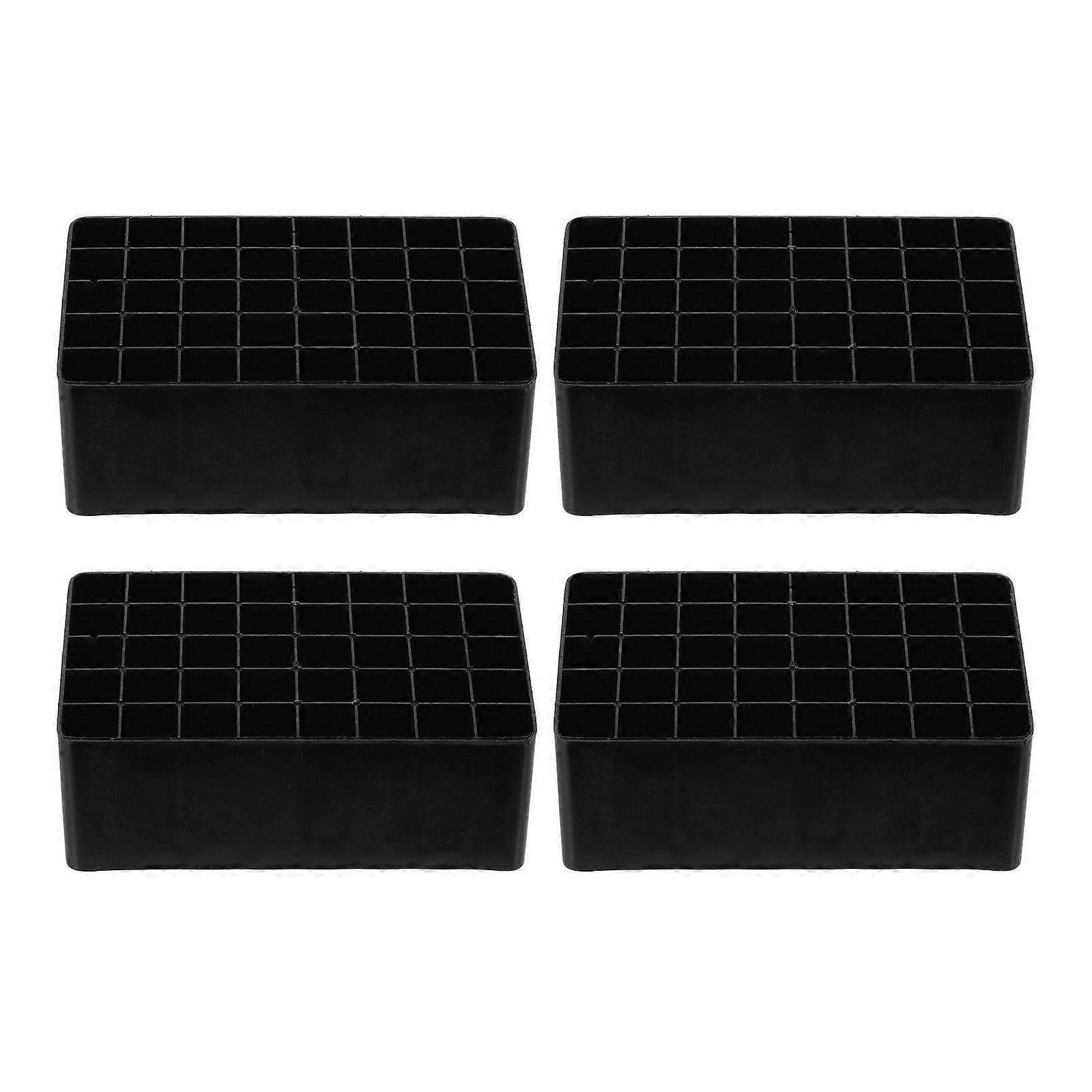 Black Plastic Pen Holders for Desk Organization with PP Material 4 Pieces