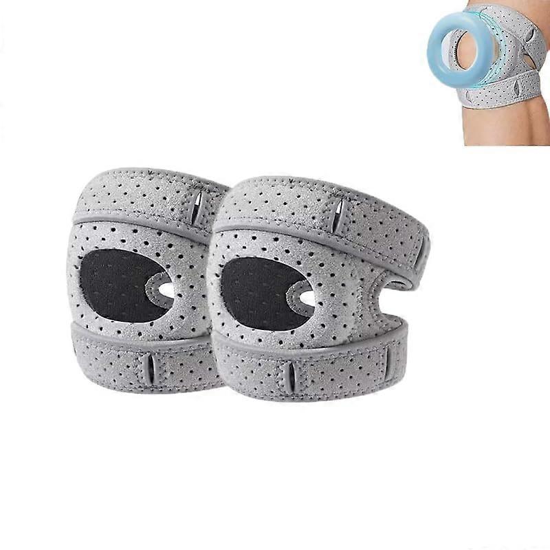 Knee Braces 2-Pack Medium Size with Three Color Options, Training Knee Pads for Athletes, Grey Knee Support