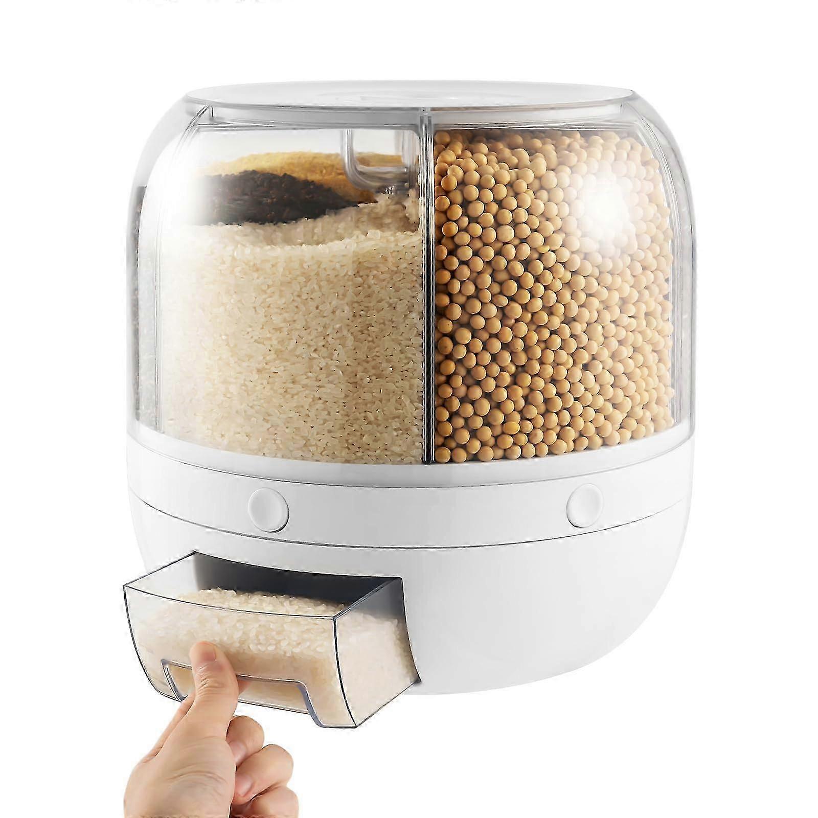 Grain Storage Container Dispenser Suitable for Kitchen Use and Organizing Food Supplies