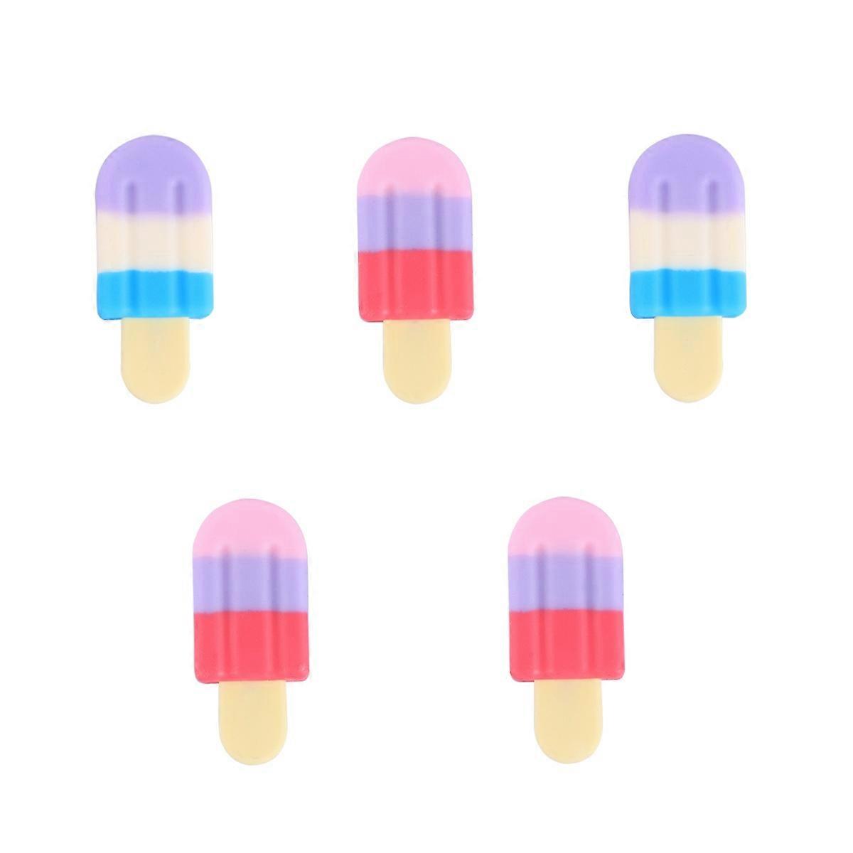 Cable End Protectors Usb Cable Protector Ice Cream Shape Silicone Reinforce Plug 5.4x2.4x1.4cm 5Pack