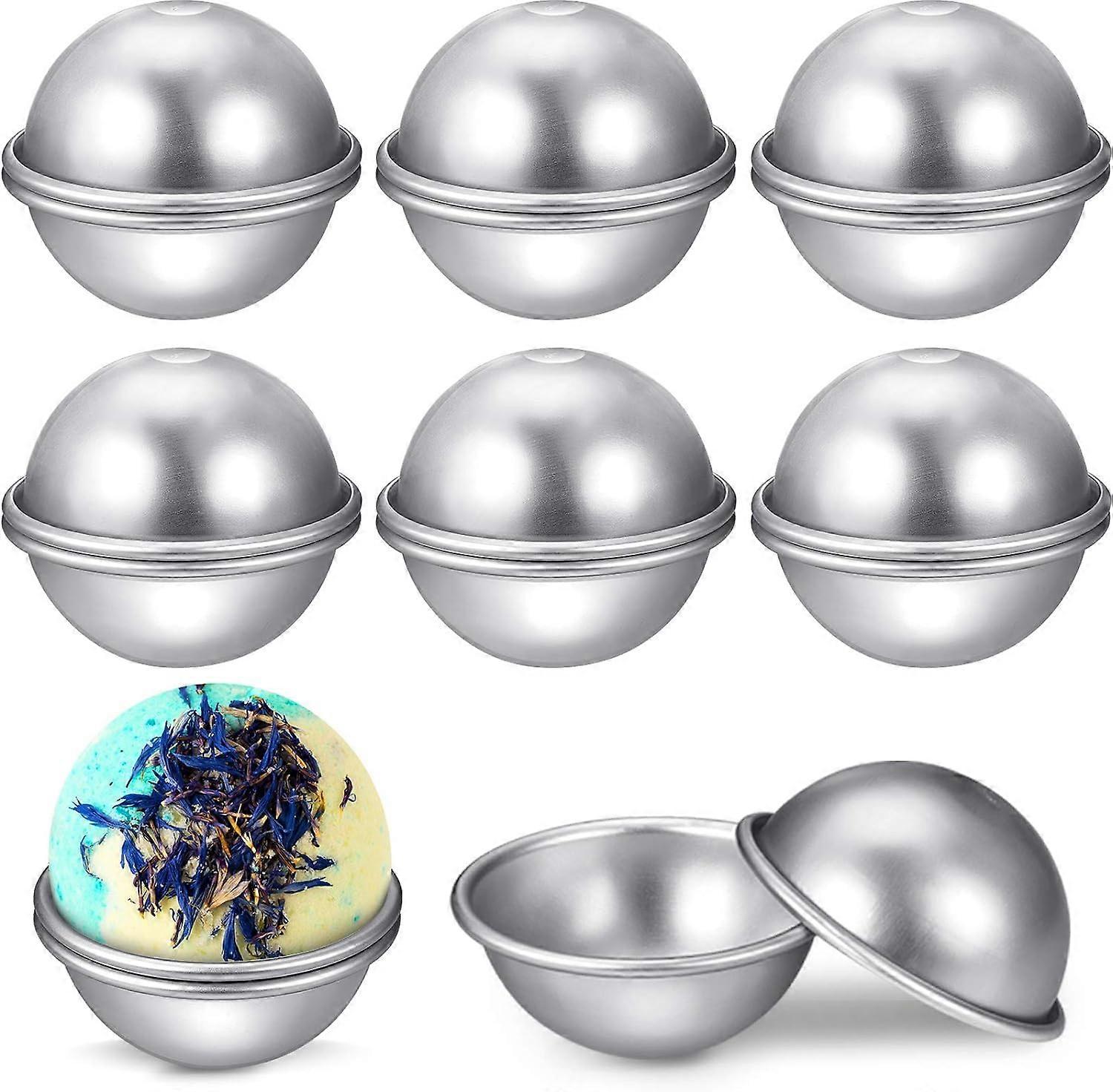 16 Pieces Bath Bombs Make Your Own – 7 cm DIY Bath Bomb Moulds Kit (8 Sets)