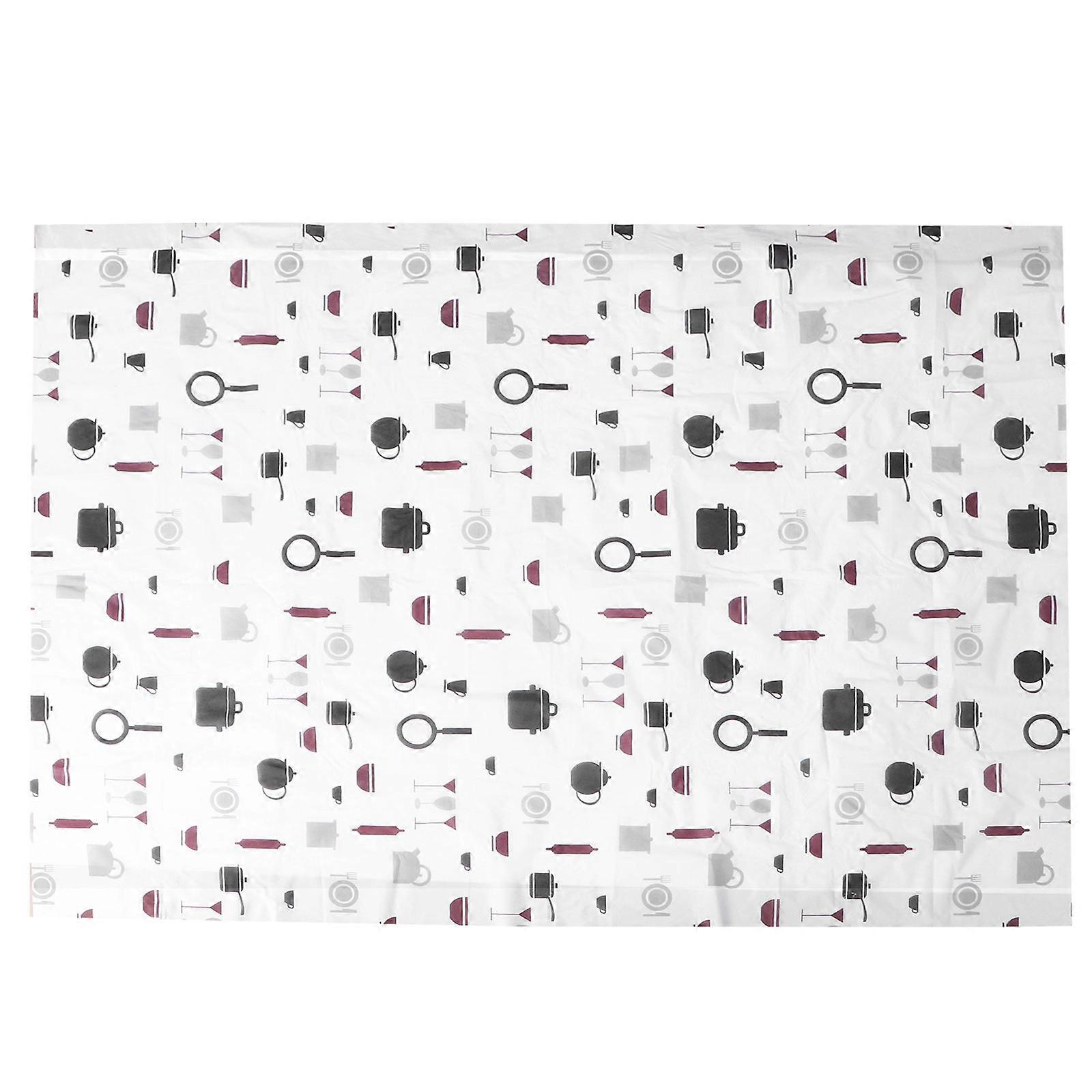 PVC Tablecloth Waterproof Printed Table Cover Home Use 180X137CM Assorted Color Modern Aesthetic Design 1Set
