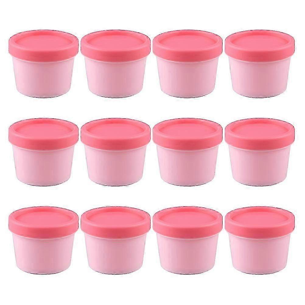 12 Pcs Small Travel Container Set for Cosmetics, Empty Cream and Sauce Cups, Mini Sundae Bowls for Easy Storage