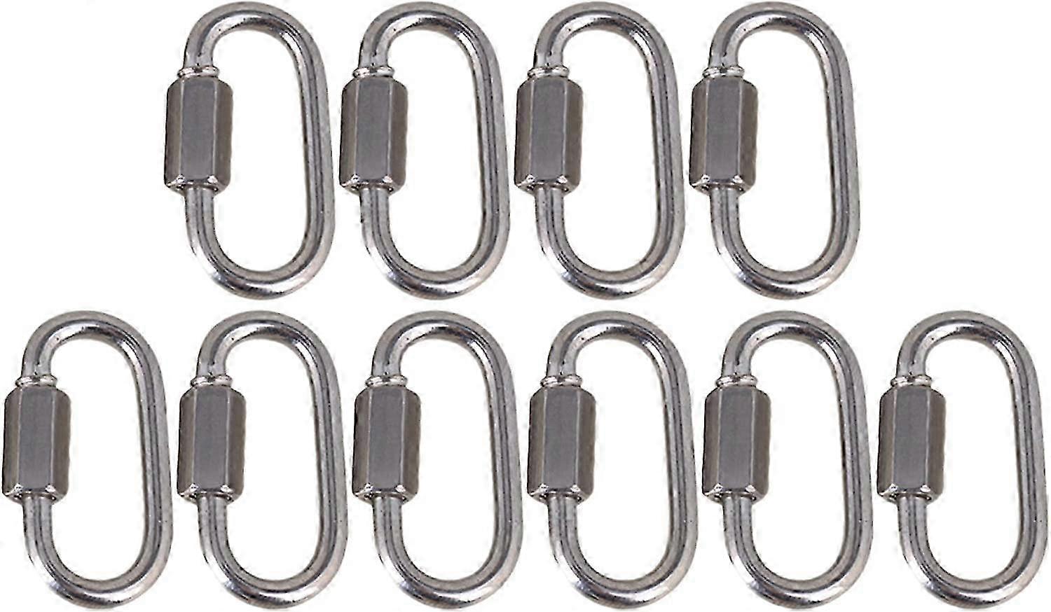 10 Pieces of M3.5 Stainless Steel 304 Quick Chain Buckle Set with Screws for Various Applications
