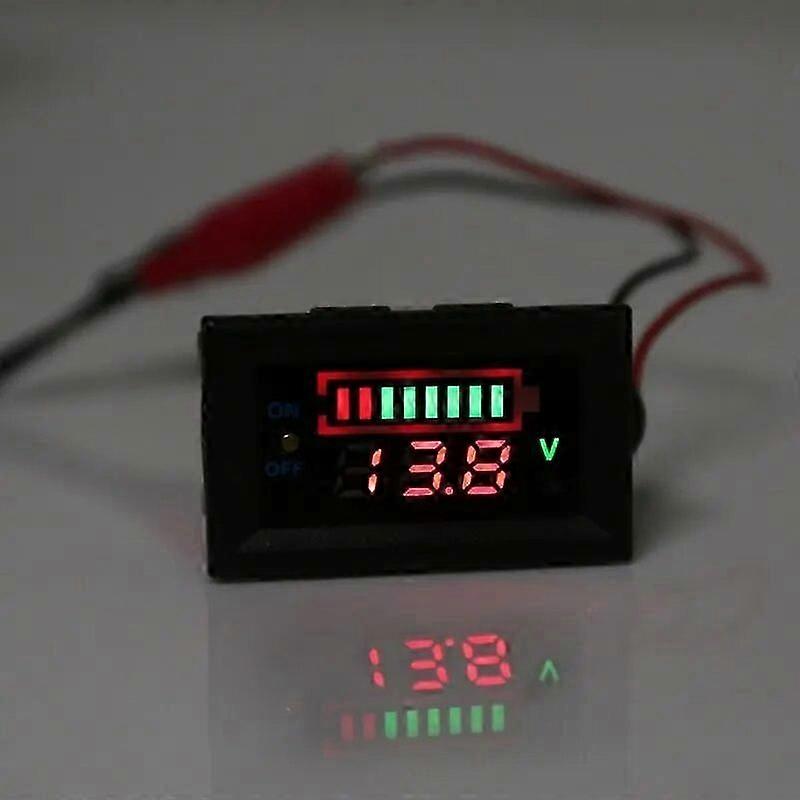 12V Car Lead Acid Battery Capacity Indicator Voltmeter Power Tester with Switch