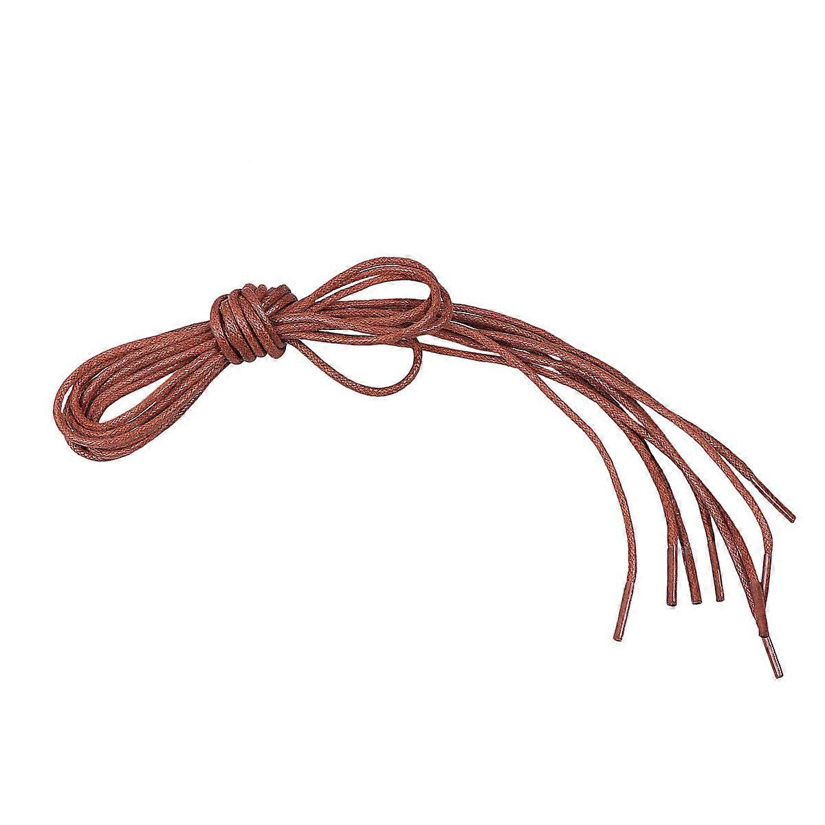 Thin Shoe Laces for Trainers Round Waxed Cotton Laces for Special Occasions Red Brown 10Pairs Durability