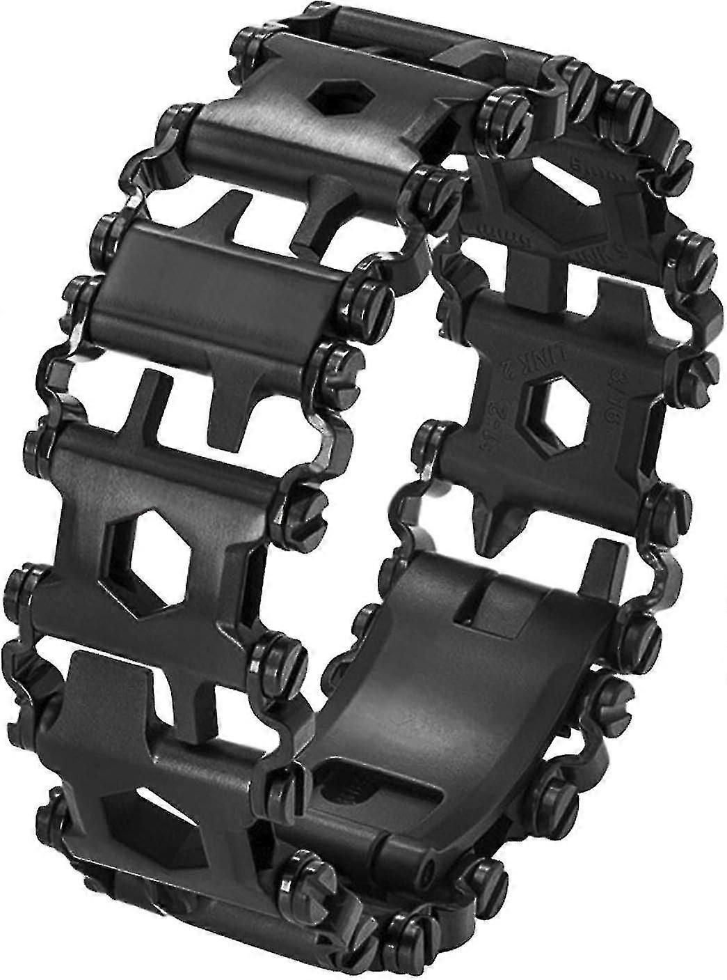 سوار أداة غير القابل للصدأ للرجال متوافق مع Leatherman فقي ومشاهدة الفرقة 29 في 1 البقاء على قيد الحياة المشي لمسافات طويلة التخييم السفر ودية Multitools حمالة صدر يمكن ارتداؤها