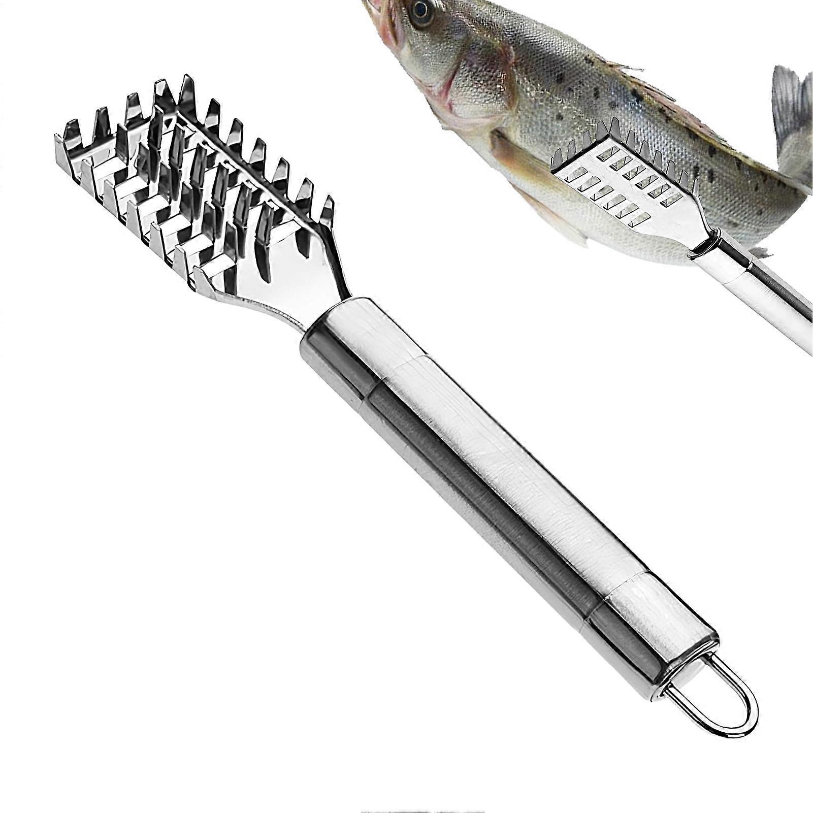 Fish Scale Tool - Stainless Steel, Universal Scale Ruler, Fish Scraper, Bone Remover