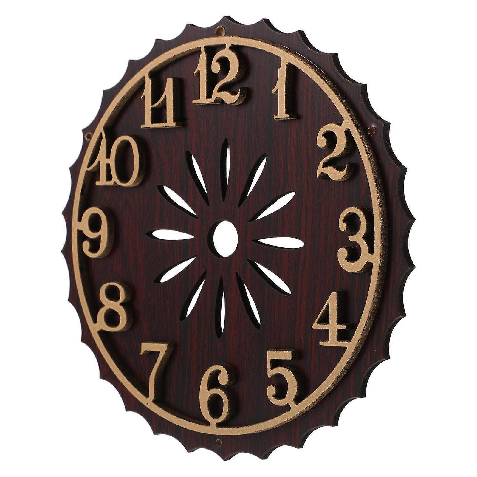 Clock Face Replacement Cuckoo Clocks Silent Mechanism Accurate Timekeeping Light Brown 1Pcs