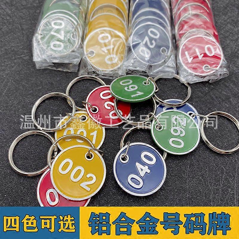 40pcs Numbered Sauna Hand Tags With Key Rings: Durable Double-Sided Metal Id Label Tags For Spa Locker Bathhouse And Storage - Identification Key Tags