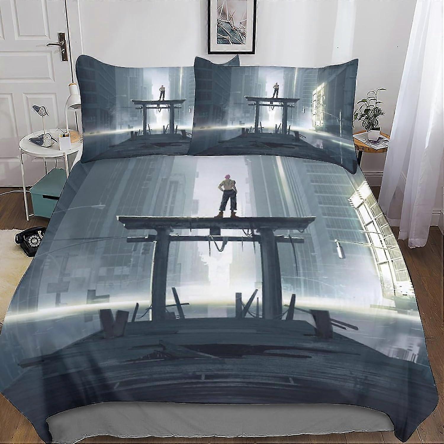 Anime Duvet Cover Bedding Set for Boys with 3D Print - 3 Piece Microfiber Comforter Cover with Zipper