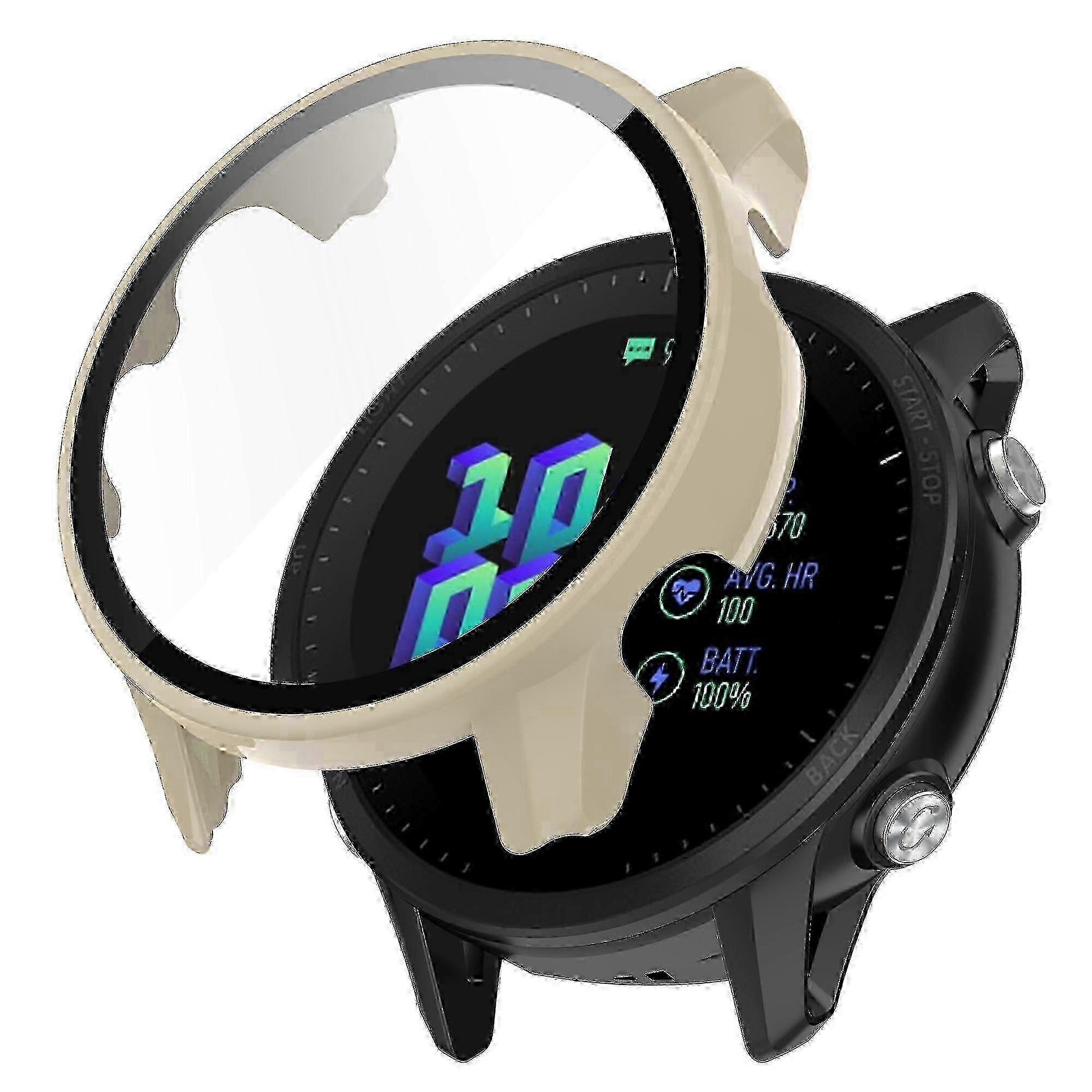 Hard PC Watch Case Cover with Tempered Glass Screen Protector for Compatible Devices