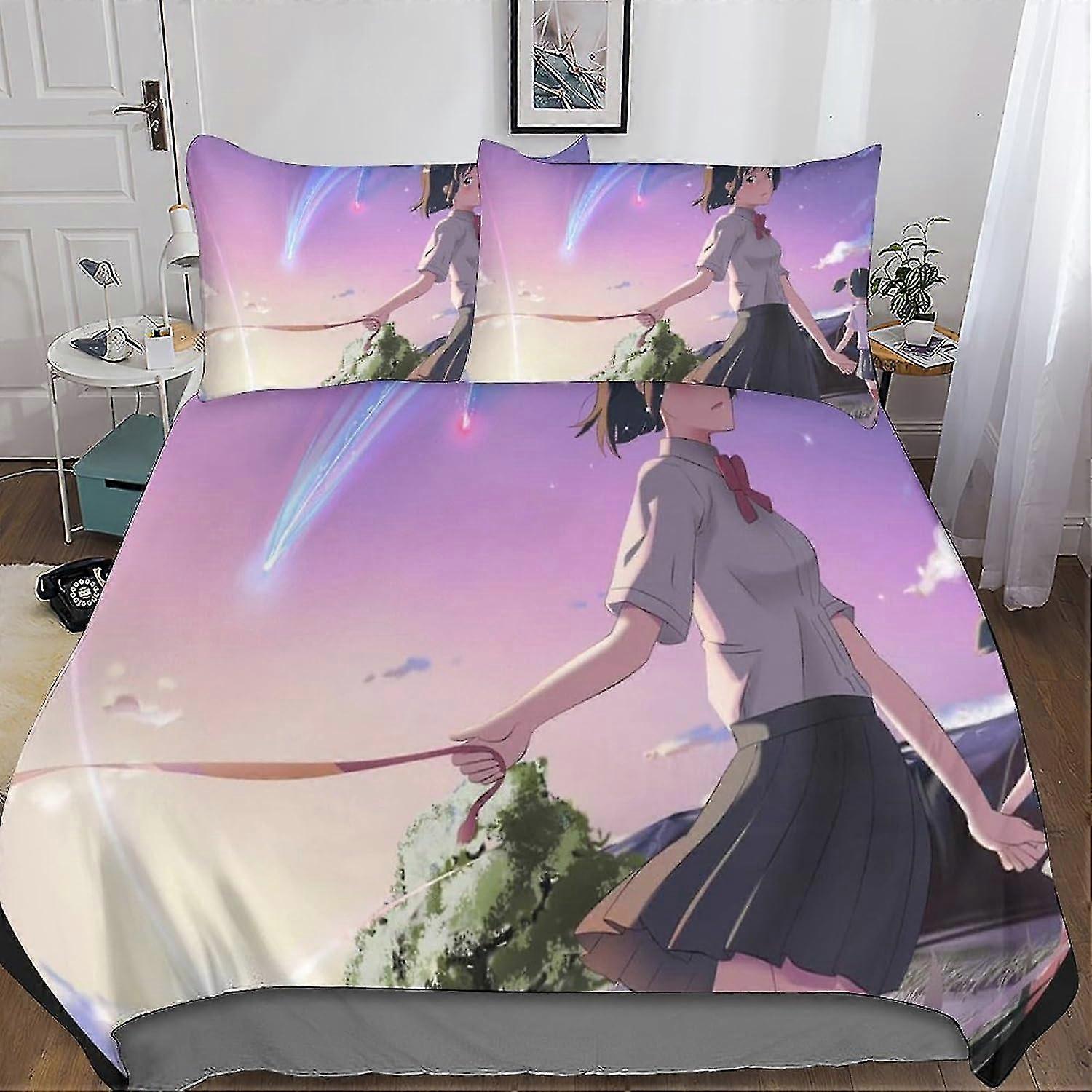 3D påslakan sängkläder för pojkar och flickor, ultramjukt överkast i mikrofiber med dragkedja, 3 delar