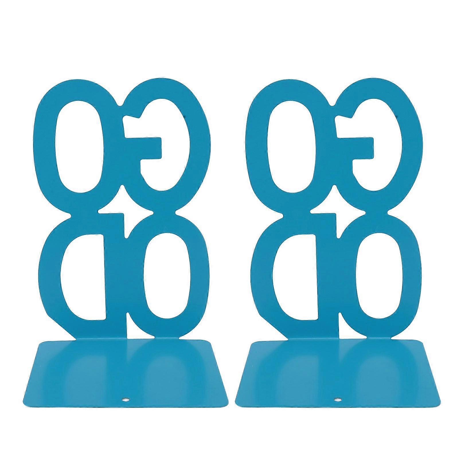 2025 最新モデル 1 ペアメタルブックエンドヘビーデューティノンスキッドデコラティブブック