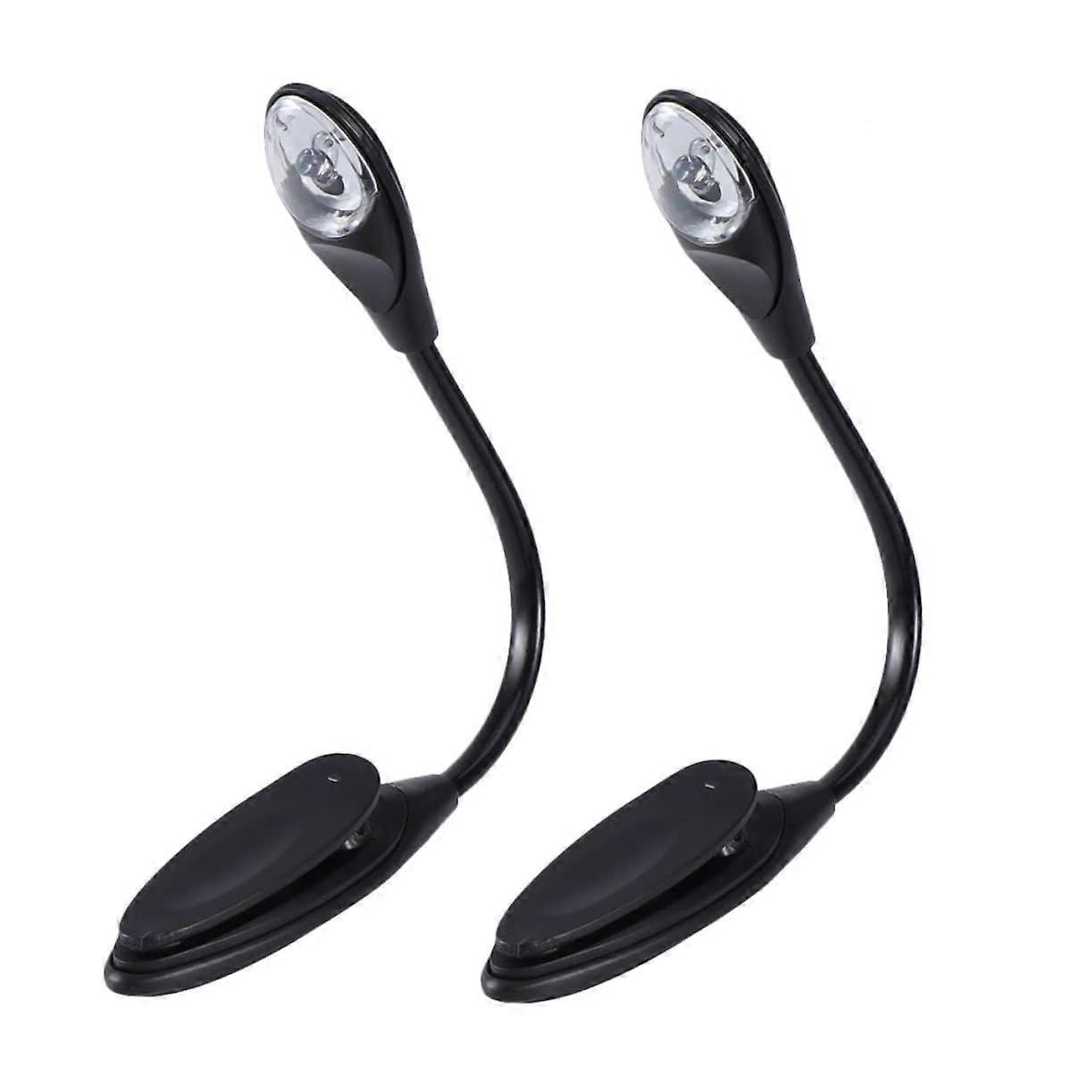 017 W Clip Book Light Flexible Reading Lamp Mini Size Portable Bedside Table Lamp with Battery Power for Travel