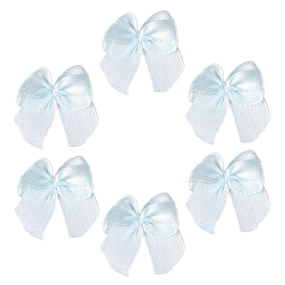 Ribbon Bows Mini Craft Bows Stage Performance present Decoration Bows Sky Blue 100Set