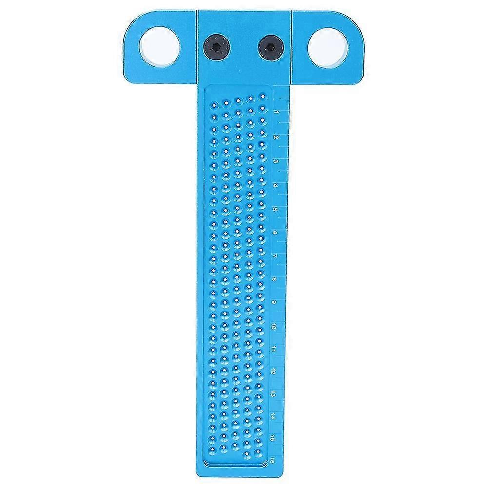Woodworking Scriber Ruler T Type Aluminum Alloy Hole Gauge Carpenter Marking Tool (Style B)