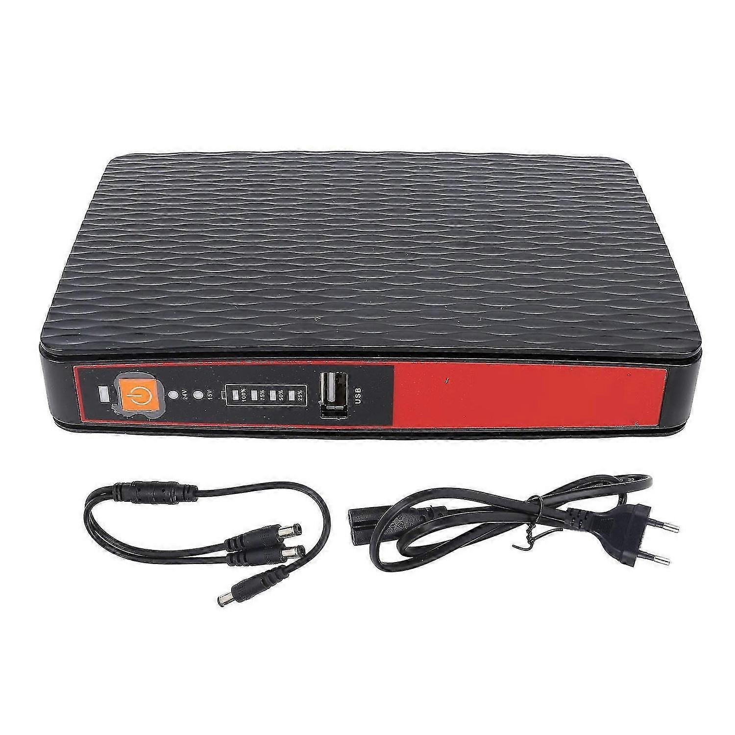 UPS Power Supply 5V 2A USB 9V 12V DC 15V 24V POE Multiple Outputs 8000mAh Uninterruptible Power Supply for Router Camera EU Plug 100240V